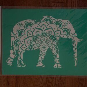 NWT RETIRED Chalk Couture transfer - NAMASTE (Elephant)
